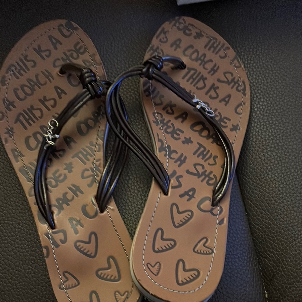 Coach Black and Brown Sandals